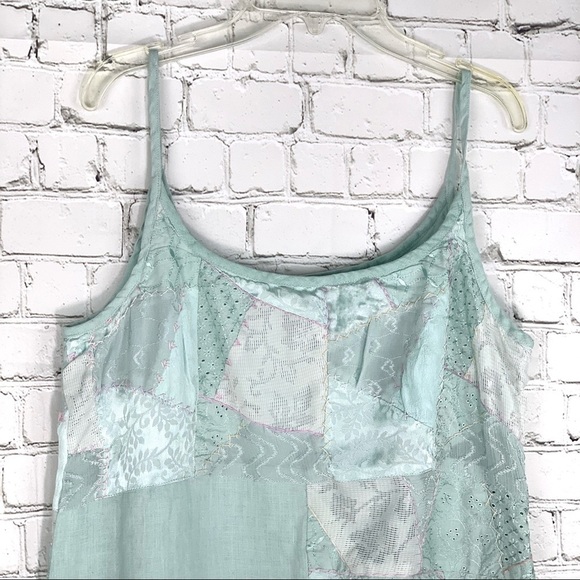 Euc-tera Bora Designer Italian Linen PatchWork Lagenlook Fully Lined Maxi Dress - Picture 5 of 16